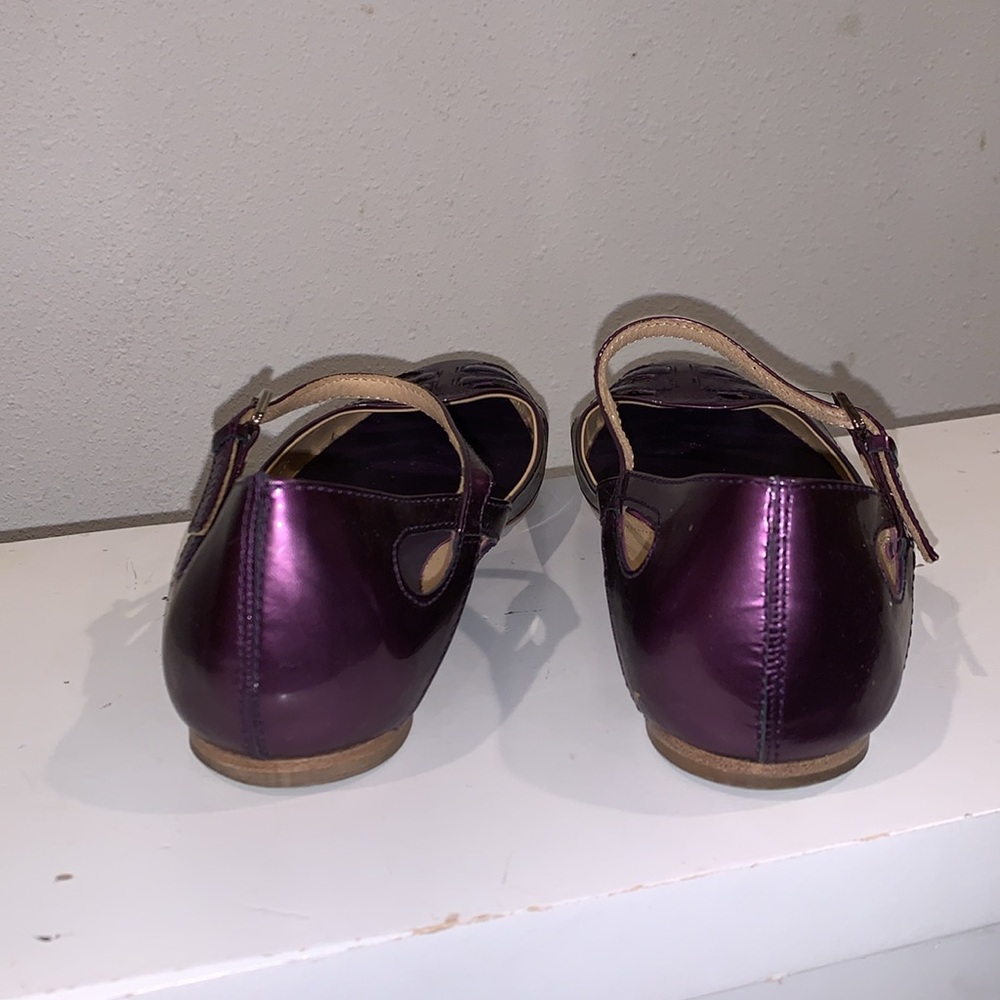 Tod's Purple Flats with Ankle Strap 9.5 - Picture 4 of 8